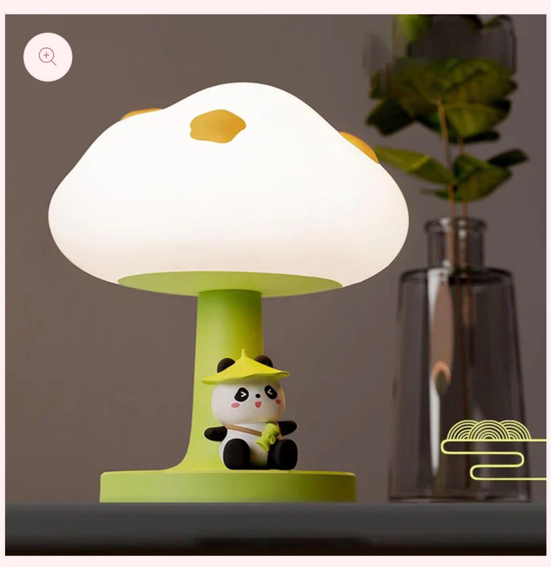 Panda Mushroom Rechargeable Night Lamp 🍄