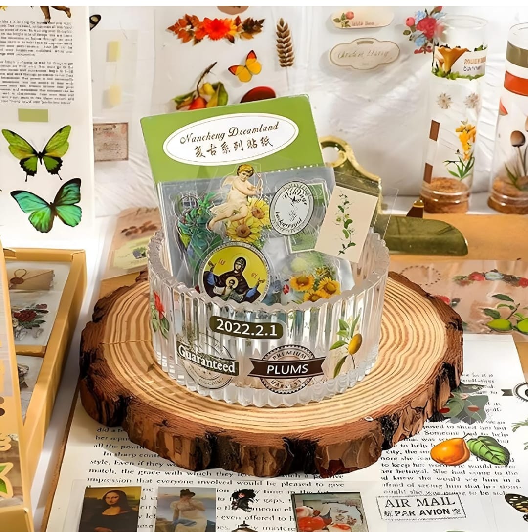 Vintage Botanical Scrapbooking Sticker Box Set 5